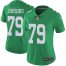 Nike Philadelphia Eagles #79 Brandon Brooks Green Womens Stitched NFL Limited Rush Jersey