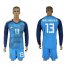 Spain #13 Arrizabalaga Blue Goalkeeper Long Sleeves Soccer Country Jersey