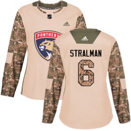 Adidas Florida Panthers #6 Anton Stralman Camo Authentic 2017 Veterans Day Womens Stitched NHL Jersey