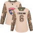Adidas Florida Panthers #6 Anton Stralman Camo Authentic 2017 Veterans Day Womens Stitched NHL Jersey