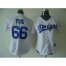 Los Angeles Dodgers #66 Yasiel Puig White Womens Fashion Stitched MLB Jersey