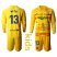 Barcelona #13 Neto Yellow Goalkeeper Long Sleeves Kid Soccer Club Jersey