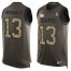 Nike New York Giants #13 Odell Beckham Jr Green Mens Stitched NFL Limited Salute To Service Tank Top Jersey