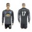 Manchester United #17 Blind Black Long Sleeves Soccer Club Jersey