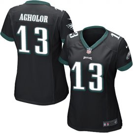 Nike Philadelphia Eagles #13 Nelson Agholor Black Alternate Womens Stitched NFL New Elite Jersey