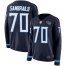 Nike Tennessee Titans #70 Ty Sambrailo Navy Blue Team Color Womens Stitched NFL Limited Therma Long Sleeve Jersey