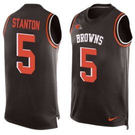 Nike Cleveland Browns #5 Drew Stanton Brown Team Color Mens Stitched NFL Limited Tank Top Jersey