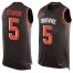 Nike Cleveland Browns #5 Drew Stanton Brown Team Color Mens Stitched NFL Limited Tank Top Jersey