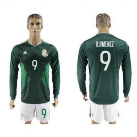 Mexico #9 R.Jimenez Home Long Sleeves Soccer Country Jersey