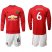 Manchester United #6 Pogba Red Home Long Sleeves Soccer Club Jersey