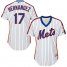 New York Mets #17 Keith Hernandez White(Blue Strip) Alternate Womens Stitched MLB Jersey