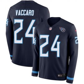 Nike Tennessee Titans #24 Kenny Vaccaro Navy Blue Team Color Mens Stitched NFL Limited Therma Long Sleeve Jersey