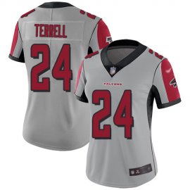 Nike Atlanta Falcons #24 A.J. Terrell Silver Womens Stitched NFL Limited Inverted Legend Jersey