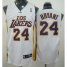 Los Angeles Lakers 24 Kobe Bryant White Noche Latina Jersey Cheap