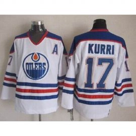 Edmonton Oilers #17 Jari Kurri White CCM Throwback Stitched NHL Jersey