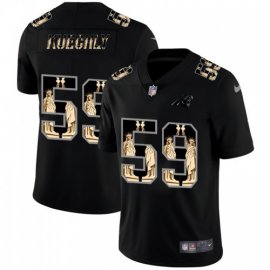 Carolina Carolina Panthers #59 Luke Kuechly Carbon Black Vapor Statue Of Liberty Limited NFL Jersey