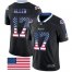 Nike Buffalo Bills #17 Josh Allen Black Mens Stitched NFL Limited Rush USA Flag Jersey