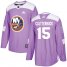 Adidas New York Islanders #15 Cal Clutterbuck Purple Authentic Fights Cancer Stitched NHL Jersey