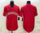 Mens Canada Baseball Blank 2023 Red World With Patch Classic Stitched Jerseys