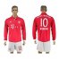 Bayern Munchen #10 Robben Home Long Sleeves Soccer Club Jersey