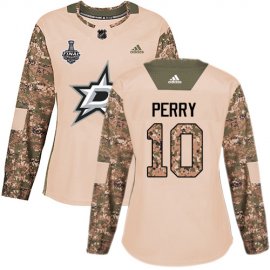 Adidas Dallas Stars #10 Corey Perry Camo Authentic 2017 Veterans Day Womens 2020 Stanley Cup Final Stitched NHL Jersey
