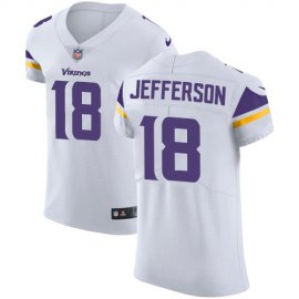 Nike Minnesota Vikings #18 Justin Jefferson White Mens Stitched NFL New Elite Jersey