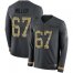 Nike Cincinnati Bengals #67 John Miller Anthracite Salute to Service Mens Stitched NFL Limited Therma Long Sleeve Jersey