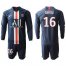 Paris Saint-Germain #16 Areola Home Long Sleeves Soccer Club Jersey