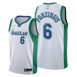 Dallas Dallas Mavericks #6 Kristaps Porzingis Mens 2021-22 City Edition White NBA Jersey Mens