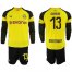 Dortmund #13 Guerreiro Home Long Sleeves Soccer Club Jersey
