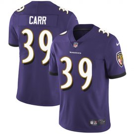 Nike Baltimore Ravens #39 Brandon Carr Purple Team Color Mens Stitched NFL Vapor Untouchable Limited Jersey
