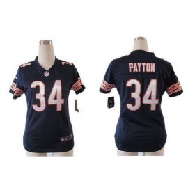 Nike Chicago Bears #34 Walter Payton Navy Blue Team Color Draft Him Name & Number Top Womens Stitched NFL Elite Jersey