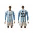 Argentina #22 Lavezzi Home Long Sleeves Soccer Country Jersey