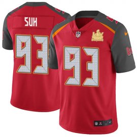 Nike Tampa Bay Buccaneers #93 Ndamukong Suh Red Team Color Mens Super Bowl LV Champions Patch NFL Vapor Untouchable Limited Jersey