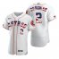 Houston Astros #2 Alex Bregman Mens Nike White Fluttering USA Flag Limited Edition Authentic MLB Jersey