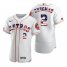Houston Astros #2 Alex Bregman Mens Nike White Fluttering USA Flag Limited Edition Authentic MLB Jersey