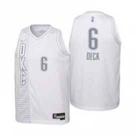 Oklahoma City Oklahoma City Thunder #6 Gabriel Deck Youth Nike White 2021/22 Swingman Jersey – City Edition Youth