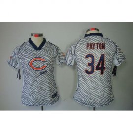 Nike Chicago Bears #34 Walter Payton Zebra Womens Stitched NFL Elite Jersey