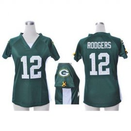 Nike Green Bay Packers #12 Aaron Rodgers Green Team Color Draft Him Name & Number Top Womens Stitched NFL Elite Jersey