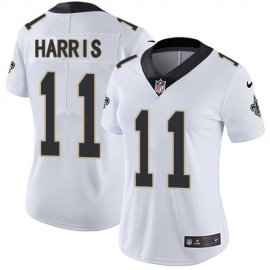 Nike New Orleans Saints #11 Deonte Harris White Womens Stitched NFL Vapor Untouchable Limited Jersey