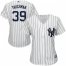 New York Yankees #39 Mike Tauchman White Strip Home Womens Stitched MLB Jersey