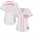 Washington Nationals #37 Stephen Strasburg White/Pink Fashion Womens Stitched MLB Jersey