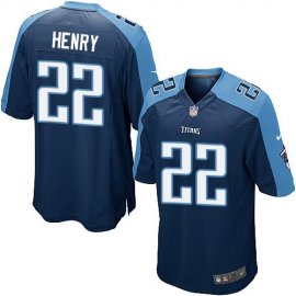 Nike Tennessee Titans #22 Derrick Henry Navy Blue Team Color Youth Stitched NFL Elite Jersey