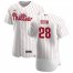 Philadelphia Phillies #28 Alec Bohm Mens Nike White Home 2020 Authentic Player MLB Jersey