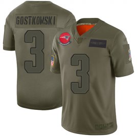 Nike New England Patriots #3 Stephen Gostkowski Camo Mens Stitched NFL Limited 2019 Salute To Service Jersey