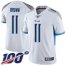 Nike Tennessee Titans #11 A.J. Brown White Mens Stitched NFL 100th Season Vapor Limited Jersey