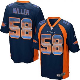 Nike Denver Broncos #58 Von Miller Navy Blue Alternate Mens Stitched NFL Limited Strobe Jersey