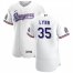 Texas Rangers #35 Lance Lynn Mens Nike White Home 2020 Authentic Patch Player MLB Jersey
