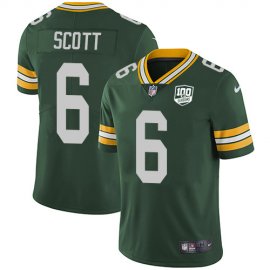 Nike Green Bay Packers #6 JK Scott Green Team Color Mens 100th Season Stitched NFL Vapor Untouchable Limited Jersey