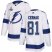 Adidas Tampa Bay Lightning #81 Erik Cernak White Road Authentic Youth 2020 Stanley Cup Champions Stitched NHL Jersey